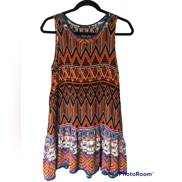 THML ANTHROPOLOGIE Tribal Tank Dress Size Medium - Picture 2 of 5